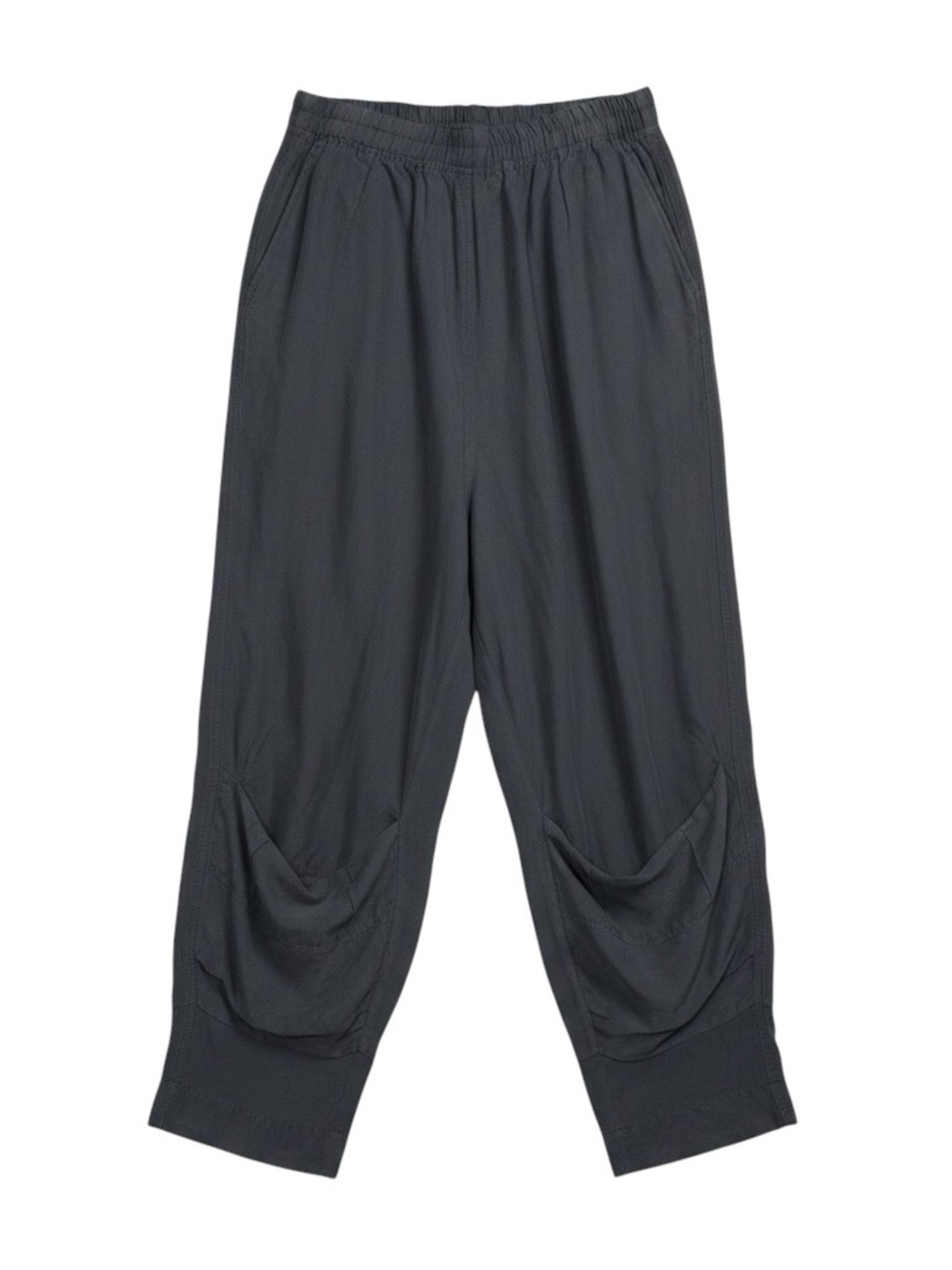 GRIZAS Silk Linen Navy Indigo Blue Six‎ Pocket Harem Trousers Size XS